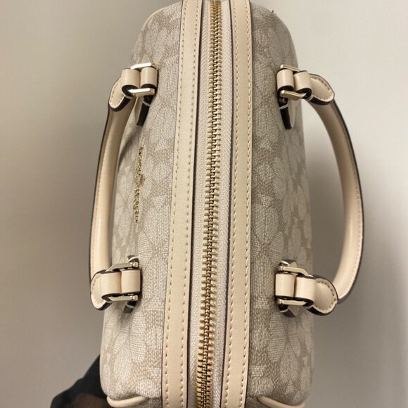 Kate Spade KG483 Spade Flower Small Dolly Duffle in Dark Beige - Picture 6 of 7